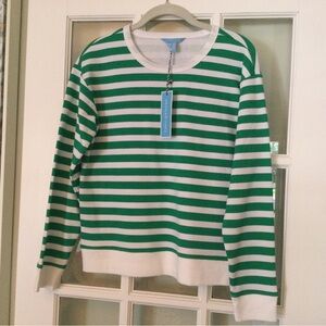 Draper James awning stripe sweatshirt